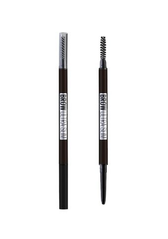 Maybelline New York Brow Ultra Slim Asansörlü Çift Taraflı Fırçalı İnce Uçlu Kaş Kalemi Kahverengi