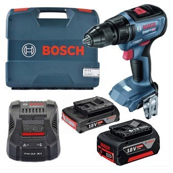 Bosch GSR 18 V 2 Ah-5 Ah Kömürsüz Çift Akülü Vidalama Makinesi