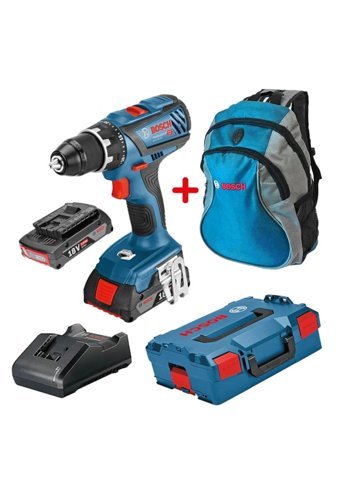 Bosch GSR 18 V 2.0 Ah Darbeli Akülü Vidalama Makinesi + L-Boxx