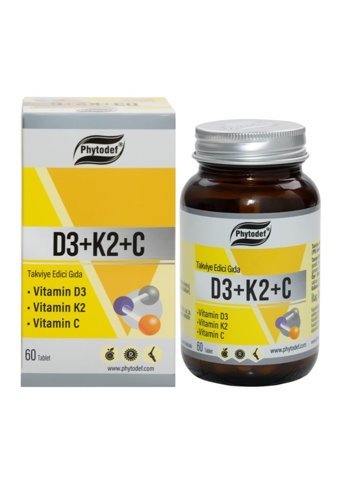 Phytodef D3 + K2 + C Yetişkin 60 Adet