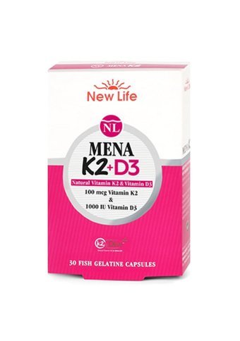 New Life Mena K2+D3 Natto Yetişkin Mineral 30 Adet