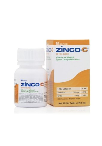 Berko Zinco-C Yetişkin Mineral 30 Adet