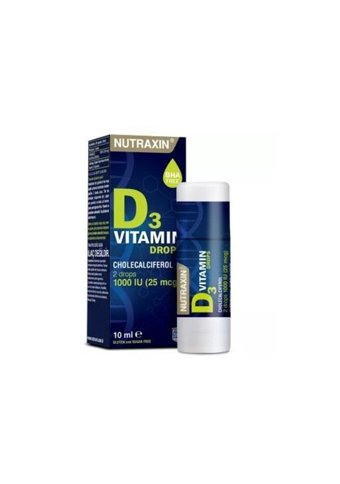 Nutraxin D3 Vitamin Zeytinyağı Doğala Özdeş Meyve Çocuk Yetişkin Mineral 10 ml