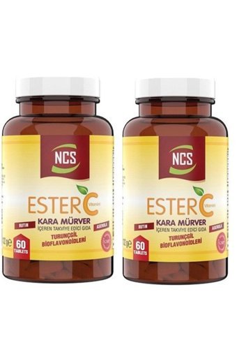 Ncs Ester C Kara Mürver Turunçgil Yetişkin 2x60 Adet + Hap Kutusu