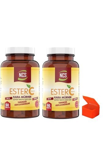 Ncs Ester C Kara Mürver Turunçgil Yetişkin 2x60 Adet + Hap Kutusu