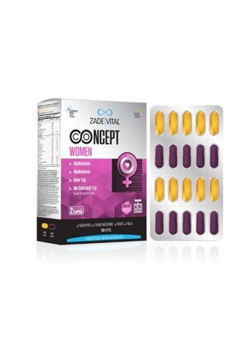 Zade Vital Concept Woman Nar Çekirdekli Yetişkin Mineral 60 Adet