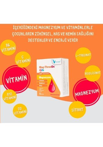 Vitasso Mag-Threeon Kids Çocuk Vitamin Mineral 30 ml