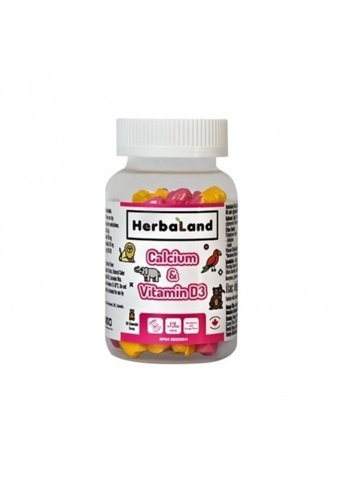 Herbaland Calcium With Vitamin D3 Çocuk Vitamin 60 Adet