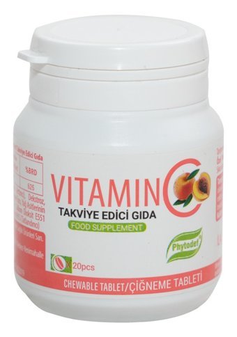 Phytodef Vitamin C Şeftali Yetişkin 20 Adet