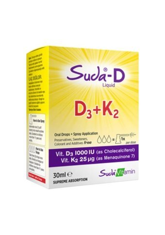 Suda D3+K2 Yetişkin 30 ml