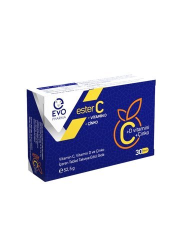 Evopharma Ester C Vitamin D Yetişkin 30 Adet