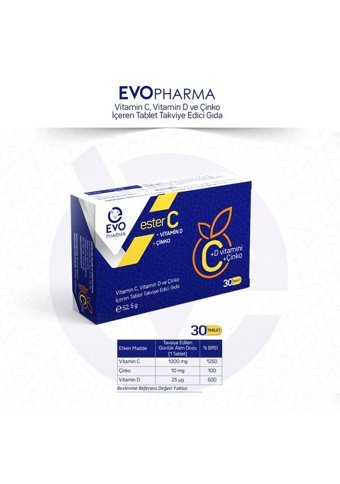 Evopharma Ester C Vitamin D Yetişkin 30 Adet