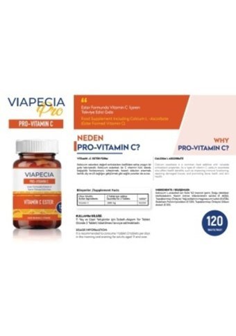 Viapecia Pro-Vitamin C Portakallı Yetişkin 120 Adet