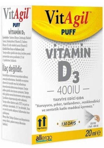 Allergo Vitagil D3 400Iu Yetişkin 20 ml