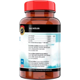 Flx Coenzyme Q10 L-Karnitin 60 Tablet + Balık Kollajeni Tip 1-3 60 Tablet