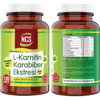 Ncs Karabiber Ekstresi L-Karnitin 120 Tablet + Nevfix Vitamin D3 Sprey 20 ml