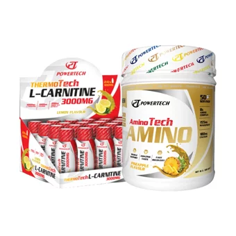 Powertech Thermotech Limon Aromalı L-Karnitin 24 Shot + Aminotech Ananas Aromalı 500 gr