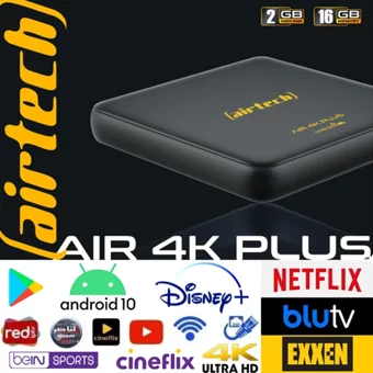 Airtech Air 4K Plus 16 GB Kapasiteli 2 GB Ram Wifi 4K Android TV Box