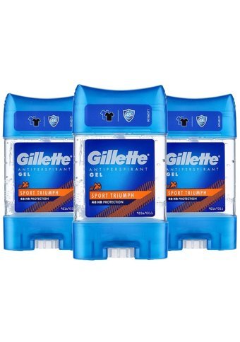 Gillette Triumph Pudrasız Ter Önleyici Antiperspirant Stick Erkek 3x70 ml