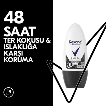 Rexona Invisible Black And White Pudralı Ter Önleyici Antiperspirant Roll-On Kadın 2x50 ml