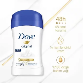 Dove Original Pudralı Ter Önleyici Antiperspirant Stick Kadın