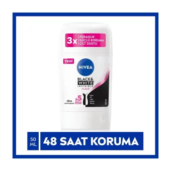 Nivea Invisible Black And White Pudralı Ter Önleyici Antiperspirant Stick Kadın 50 ml