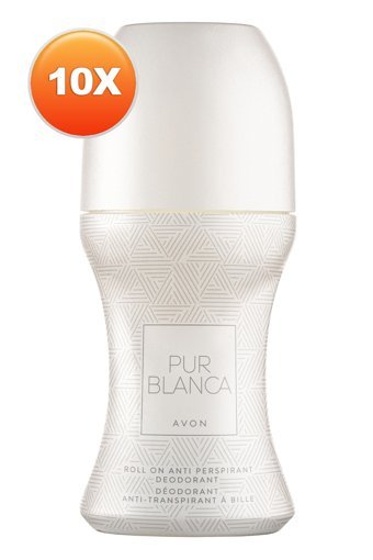 Avon Pur Blanca Pudralı Ter Önleyici Antiperspirant Roll-On Kadın Deodorant 10x50 ml