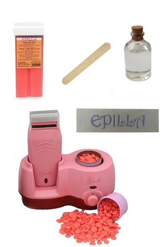 Epilla 2+1 Ağda Makinesi + Kartuş Ağda + Kutu Ağda 1 Kutu Boncuk Ağda + 50 ml Ağda Temizleme Yağı 1 Paket Ağda Bezi Spatula