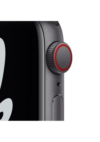 Apple Nike SE Apple Uyumlu iOS Su Geçirmez 40 mm Fluoro Elastomer Kordon Dikdörtgen Unisex Akıllı Saat Siyah