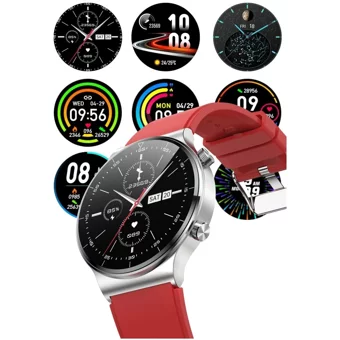 Arion C12 Android Uyumlu Android Su Geçirmez 46 mm Metal Kordon Yuvarlak Erkek Akıllı Saat Siyah