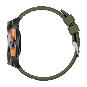 Ferro FSW1117D-GY 47 mm Silikon Kordon Yuvarlak Erkek Akıllı Saat Yeşil
