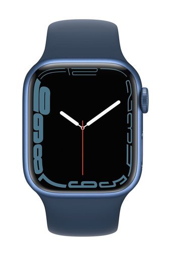 Apple Watch Series 7 Apple Uyumlu WatchOS Su Geçirmez 41 mm Kauçuk Kordon Kare Unisex Akıllı Saat Mavi
