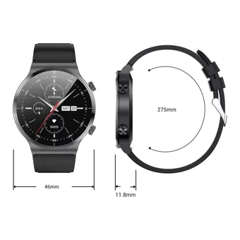 Arion C12 Android Uyumlu Android Su Geçirmez 46 mm Çelik Kordon Yuvarlak Erkek Akıllı Saat Gümüş