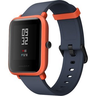 Amazfit Bip Su Geçirmez Silikon Kordon Kare Unisex Akıllı Saat Siyah