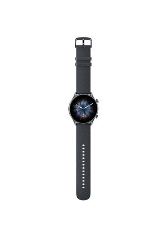 Amazfit GTR 3 Pro Zepp OS Su Geçirmez 46 mm Silikon Kordon Yuvarlak Unisex Akıllı Saat Siyah