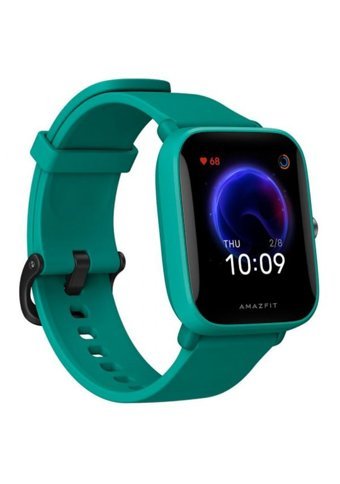 Amazfit Bip U RTOS Su Geçirmez 40.9 mm Silikon Kordon Kare Unisex Akıllı Saat Yeşil