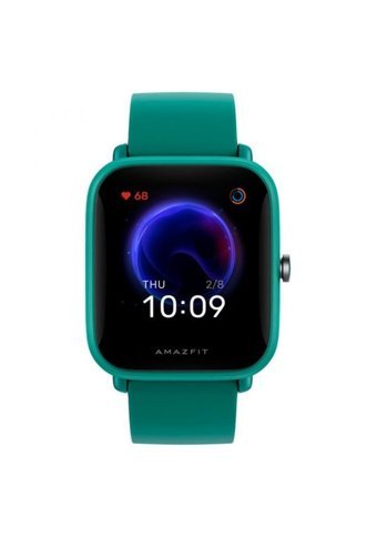 Amazfit Bip U RTOS Su Geçirmez 40.9 mm Silikon Kordon Kare Unisex Akıllı Saat Yeşil