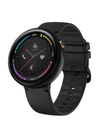 Amazfit Nexo Amazfit OS Su Geçirmez 35.4 mm Silikon Kordon Yuvarlak Unisex Sim Kartlı Akıllı Saat Siyah