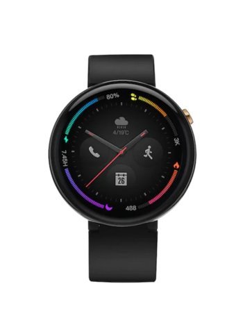 Amazfit Nexo Amazfit OS Su Geçirmez 35.4 mm Silikon Kordon Yuvarlak Unisex Sim Kartlı Akıllı Saat Siyah