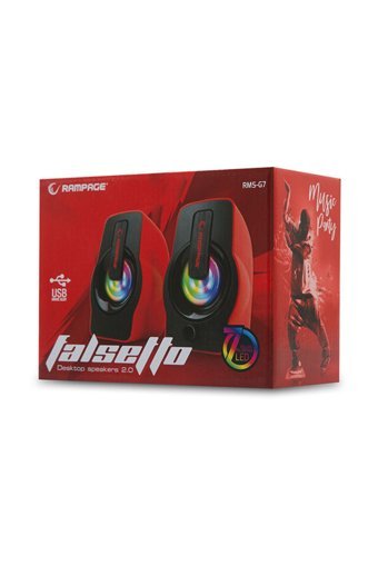 Rampage RMS G7 Falsetto USB Kablolu 1+1 Bilgisayar Hoparlörü Kırmızı