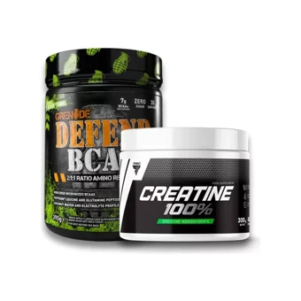 Grenade Nutrition Yeşil Elma AromalıKompleks Glutamin BCAA 390 gr Toz + Trec %100 Creatine 300 gr