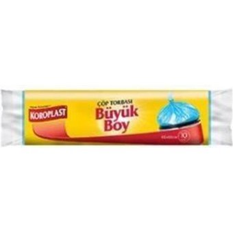 Koroplast Büyük Boy 65x80 cm Çöp Poşeti 10x6 Adet Mavi