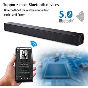 Xinhang 40 W 90 dB Kablosuz Bluetoothlu USB 2.0 Soundbar Siyah