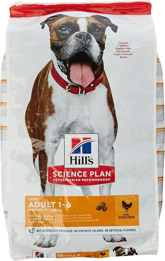 Hill’s Adult Light Tavuklu Küçük-Orta Irk Yetişkin Kuru Köpek Maması 14 kg