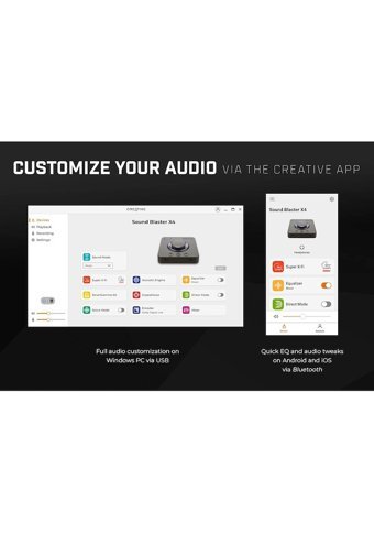 Creative Sound Blaster X4 Hi-Res 3.5 mm 24 Bit Çift Girişli 7.1 Harici Ses Kartı