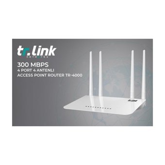 Tp-Link TR-4000 2.4 Ghz 300 Mbps Kablosuz İç Mekan Masaüstü Router Access Point Repeater