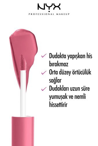 Nyx Professional Makeup Nemlendiricili Işıltılı Dudak Parlatıcısı Pembe