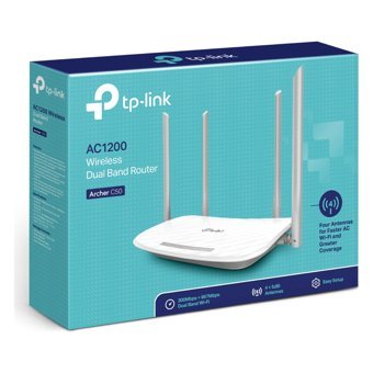 Tp-Link Archer C50 2.4 Ghz - 5 Ghz 1200 Mbps Kablosuz Dual Band İç Mekan Masaüstü Access Point Router