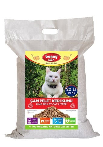 Bonny Nice Doğal Kalın Taneli Çam Pellet Kedi Kumu 20 lt