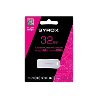 Syrox ST32 Style Design USB 2.0 Type A 32 GB Flash Bellek Metal